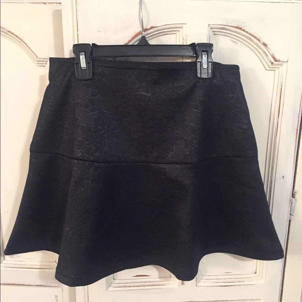Black mini skirt